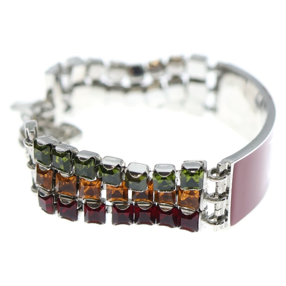 DIOR (ディオール) ロゴプレート ラインストーン ブレスレット レッド DIOR (ディオール) ロゴプレート ラインストーン ブレスレット レッド