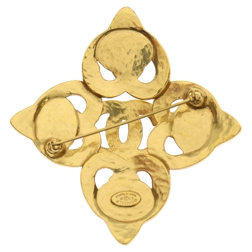 CHANEL シャネル ココマーク ラピスラズリ ストーン ブローチ ピンバッジ ゴールド×ブルー GP