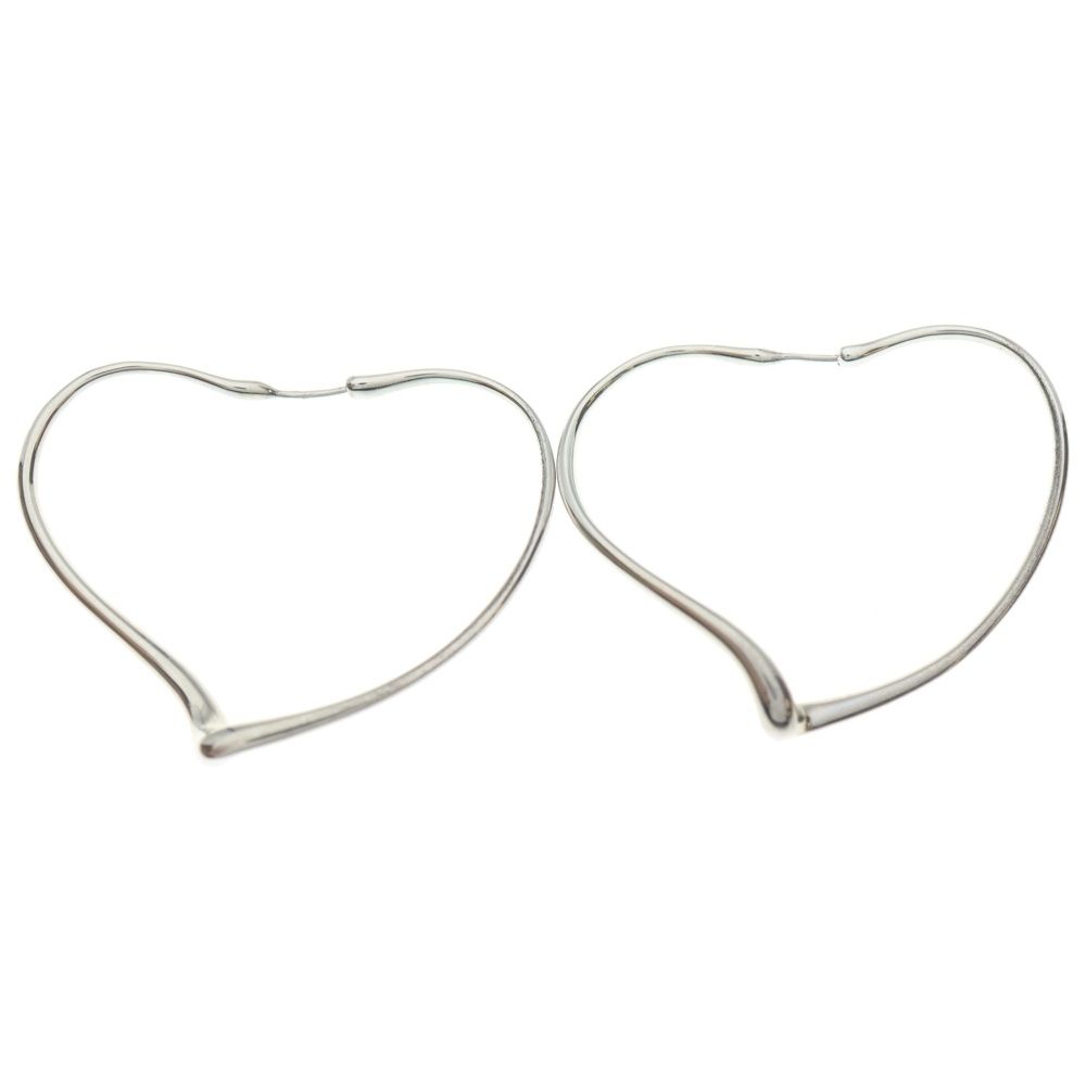TIFFANY Co ティファニー オープンハート フープ ミディアム ピアス AG 925シルバー