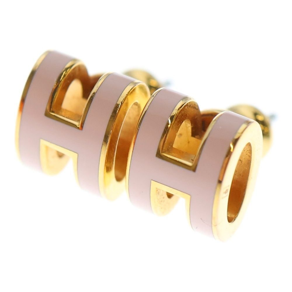 HERMES エルメス ピアス ミニポップアッシュ ピンク×ゴールド GP