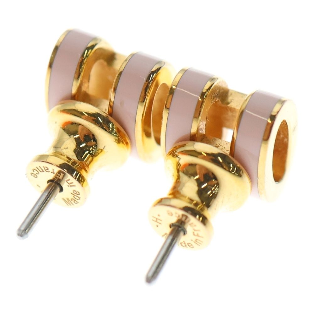 HERMES エルメス ピアス ミニポップアッシュ ピンク×ゴールド GP