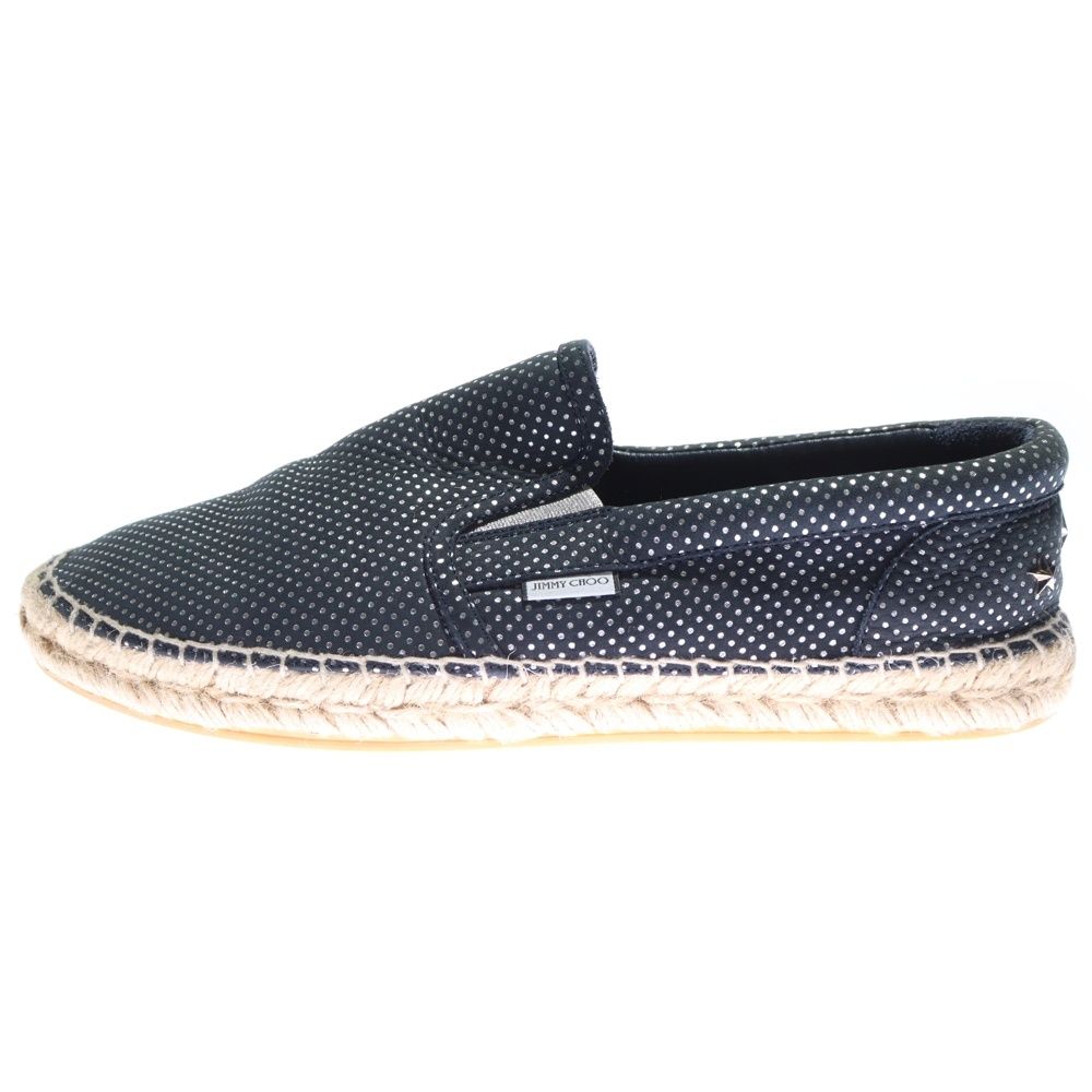 JIMMY CHOO ジミーチュウ スタースタッズ付き スリッポン ローカットシューズ ネイビー