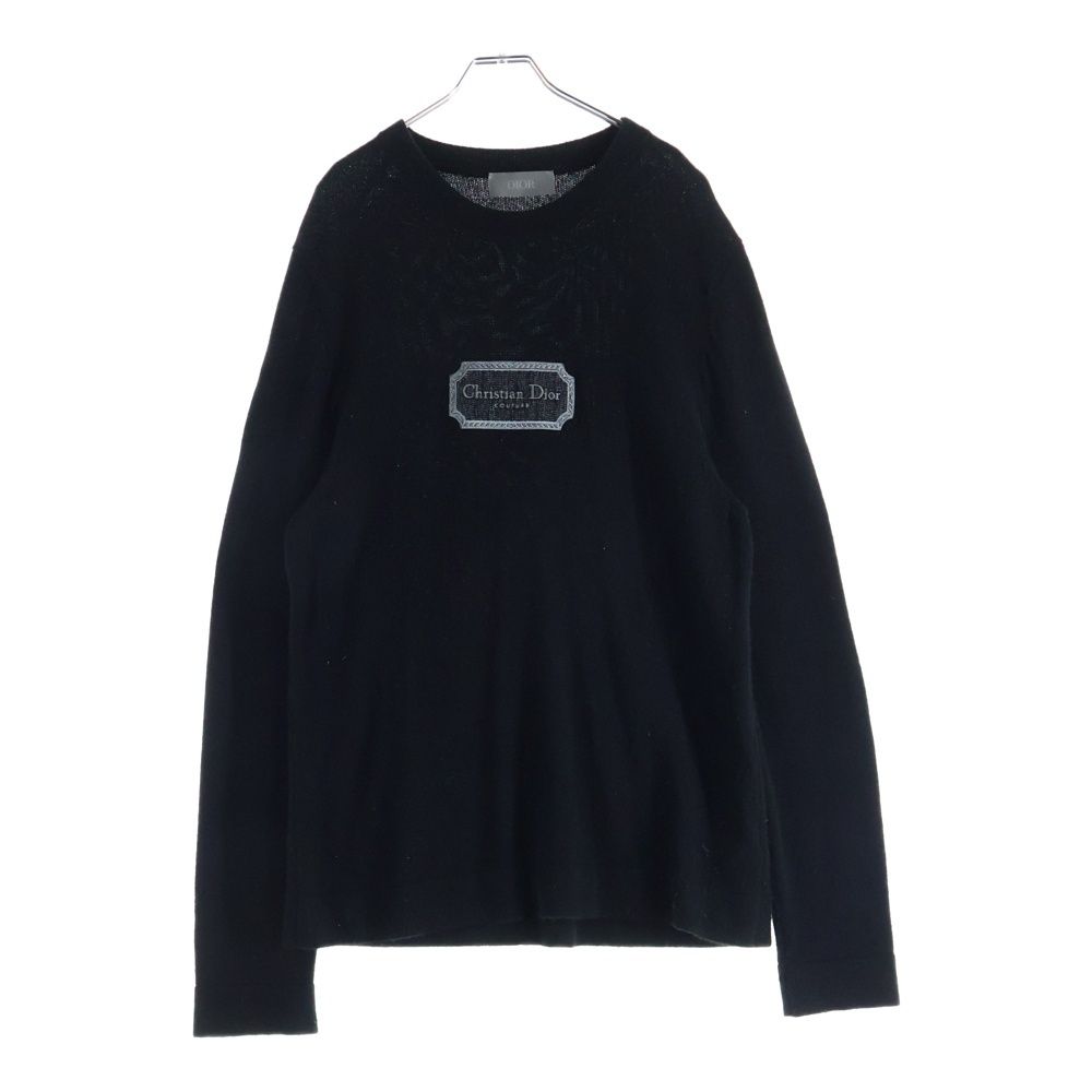 DIOR ディオール 24 SS COUTUREパッチ カシミアジャージーニット ブラック