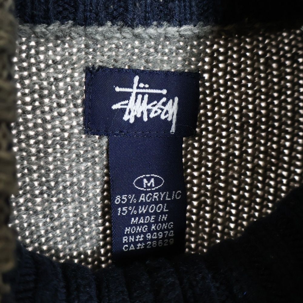 STUSSY (ステューシー) 90s VINTAGE OLD ZIP UP KNIT JACKET 