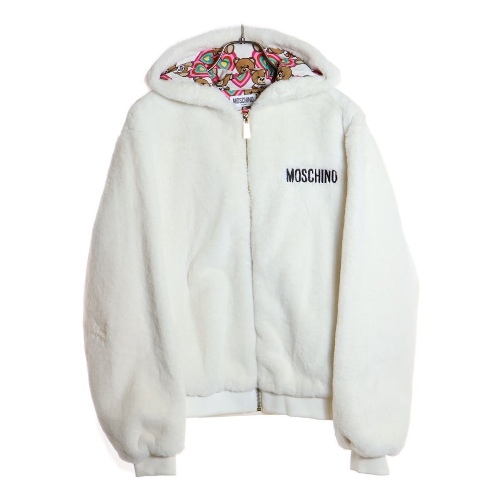 MOSCHINO (モスキーノ) Teddy Hooded Jacket コットン ボア フーデッド