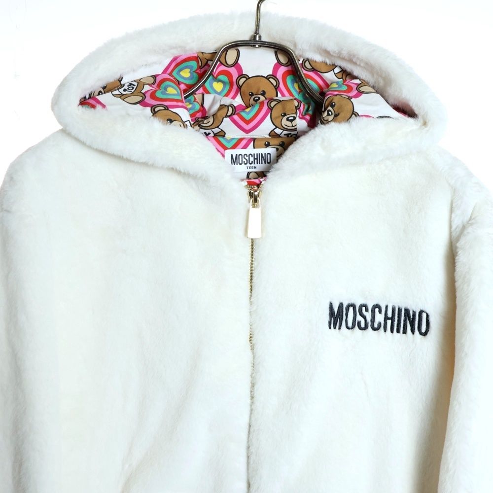 MOSCHINO (モスキーノ) Teddy Hooded Jacket コットン ボア フーデッド