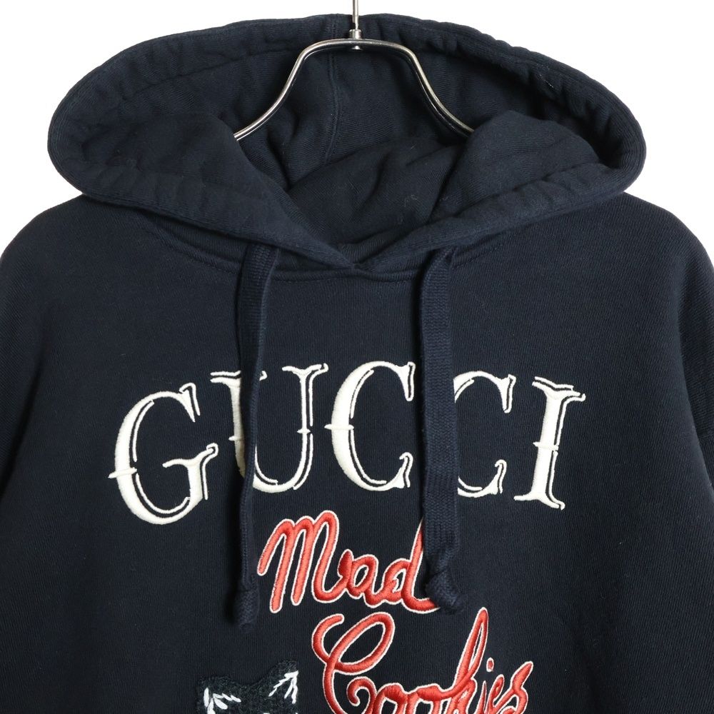 GUCCI (グッチ) Mad Cookies Embroidered Hoodie フロントロゴ刺繍