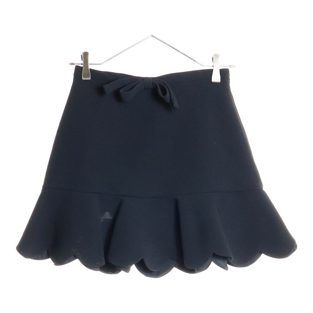 miumiu ミュウミュウ リボン装飾 マーメイドミニスカート ブラック レディース MG 1424
