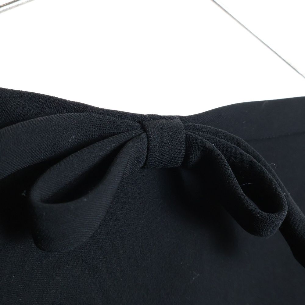  miumiu ミュウミュウ リボン装飾 マーメイドミニスカート ブラック レディース MG 1424 ミニスカート スカート