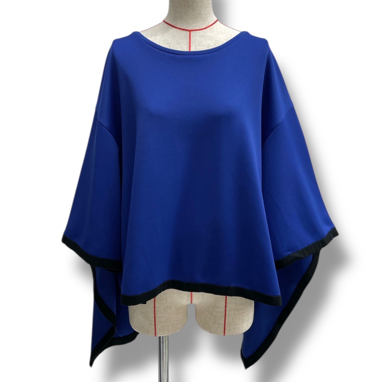 LE PHIL ルフィル ライトダンボールブラウス プルオーバー トップス バイ ADOR アドーア ブルー ブラック 青 黒 サイズF レディース ゴーゴー古着マルイファミリー 1 No 340