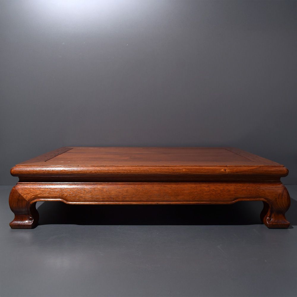 唐木 花梨 栽台 花台 香炉台 平卓 木工 工芸品 ディスプレイ 横幅:約