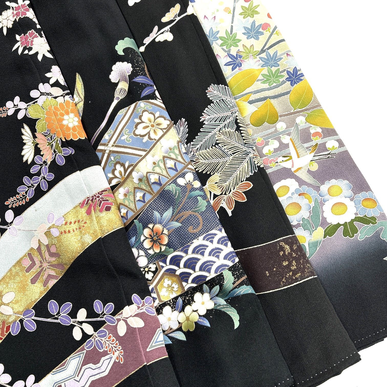 黒留袖 正絹 着物 同梱 リメイク用 着付け M 272