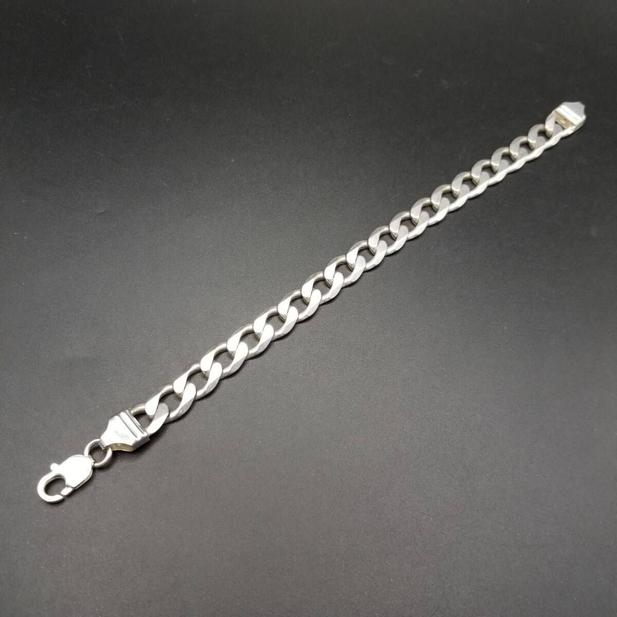  チャンキー 喜平チェーン 925 シルバー ブレスレット 銀 大ぶり 幅広 存在感 英国 Sheffield Convention マーク メンズジュエリー Y 23 Q ブレスレット アクセサリー