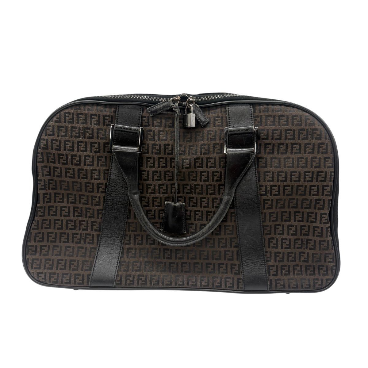 フェンディ　ズッカ柄エナメルボストンバッグ FENDI フェンディ ボストンバッグ エナメル生地 ズッカ柄 ヴィンテージ