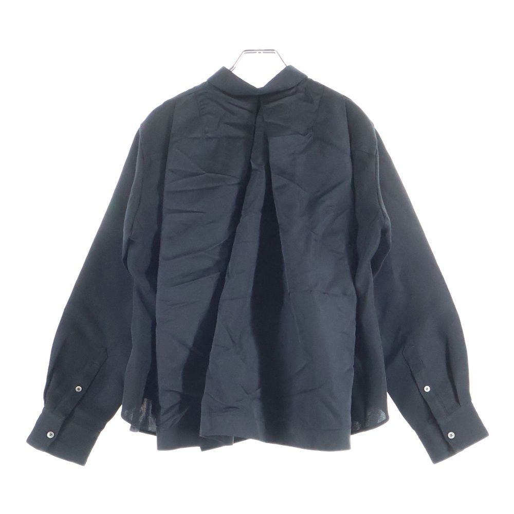 Sacai サカイ COTTON POPLIN DF SILK SHIRTコットン ポプリン ディーエフ シルク コットン 長袖シャツ レディース ブラック 24-07526