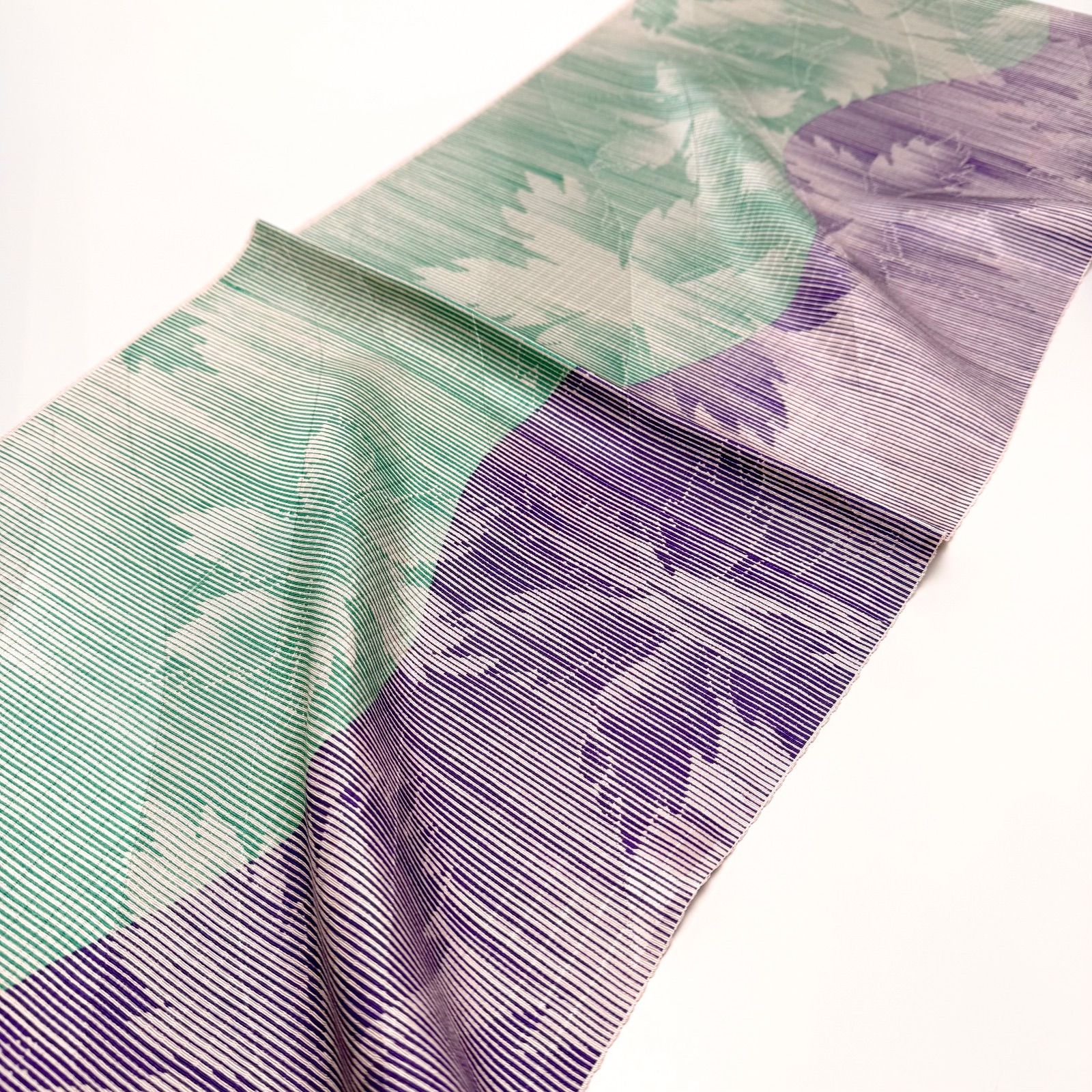 帯揚げ 和小物さくら 六枚型 木の葉シルエット昼夜 0260