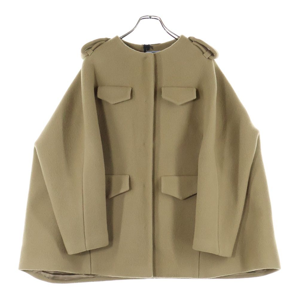 PRADA プラダ Single Breasted Caban Jacket シングルブレステッド ケープジャケット レディース ブラウン P 681 Q 1 Z 83