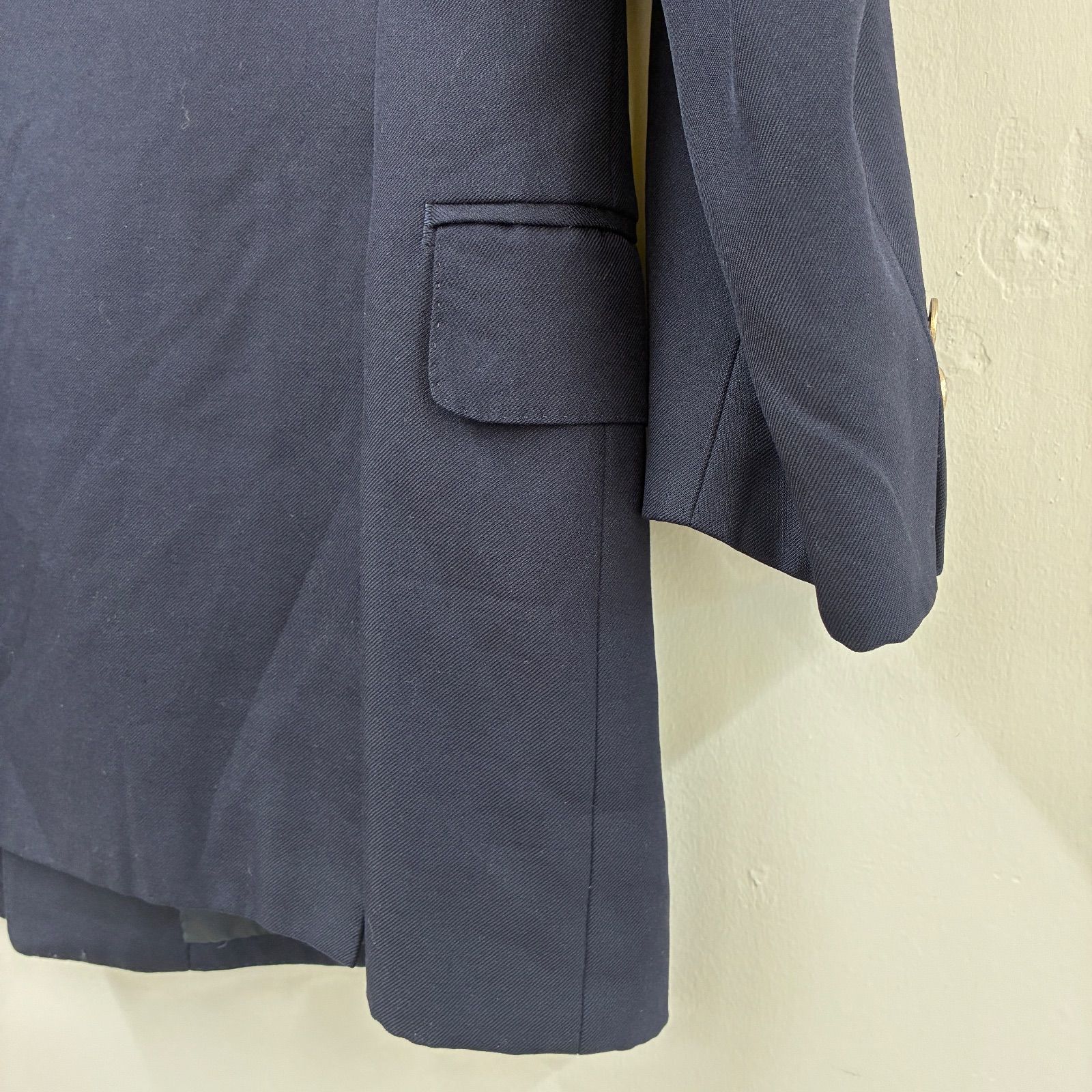 90s バーバリー 紺ブレ 金ボタン テーラード ジャケット ダブルボタン