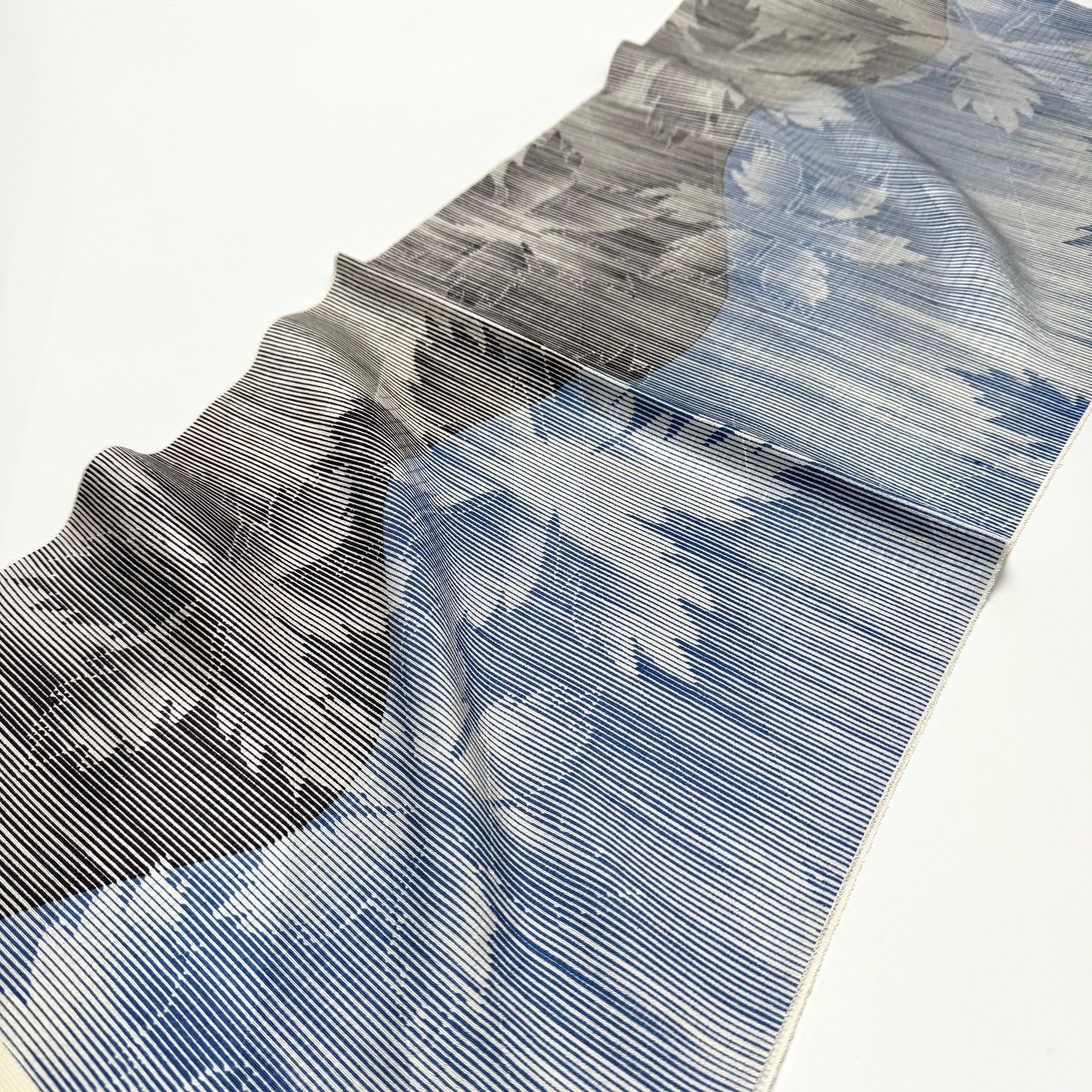 帯揚げ 和小物さくら 六枚型 木の葉シルエット昼夜 0261