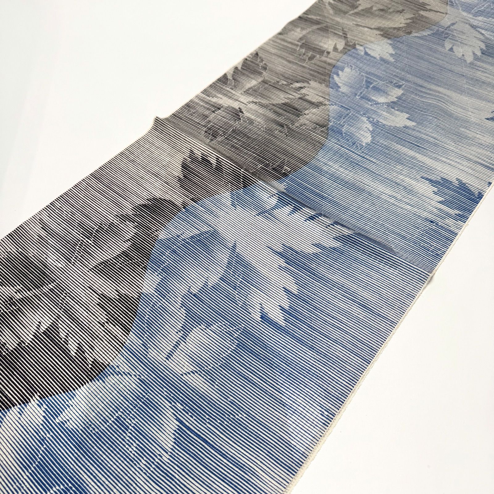 帯揚げ 和小物さくら 六枚型 木の葉シルエット昼夜 0261