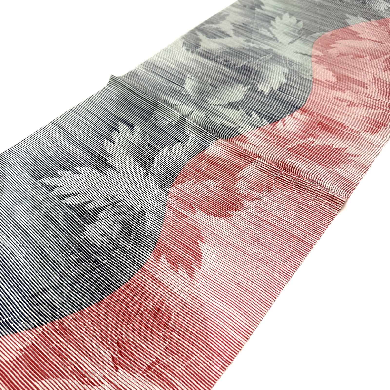 帯揚げ 和小物さくら 六枚型 木の葉シルエット昼夜 0263