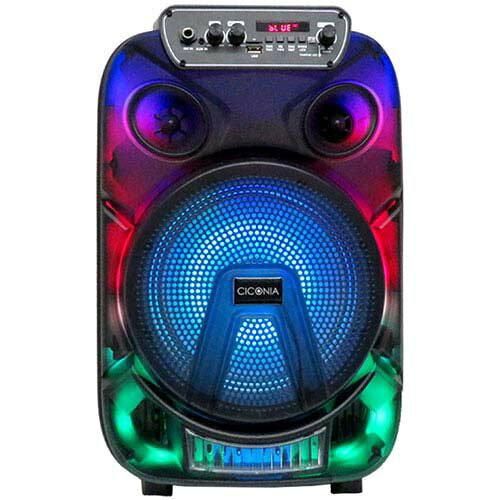 全身発光LEDパーティースピーカー 有線マイク1本付属 ブラック CTGY 10 A Bluetooth対応