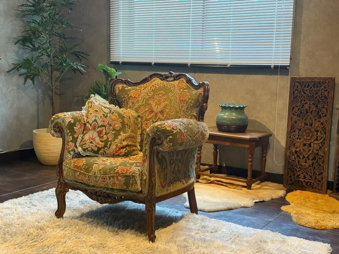 最も安い 金華山織 クラシック クラシカル アームソファ 猫脚