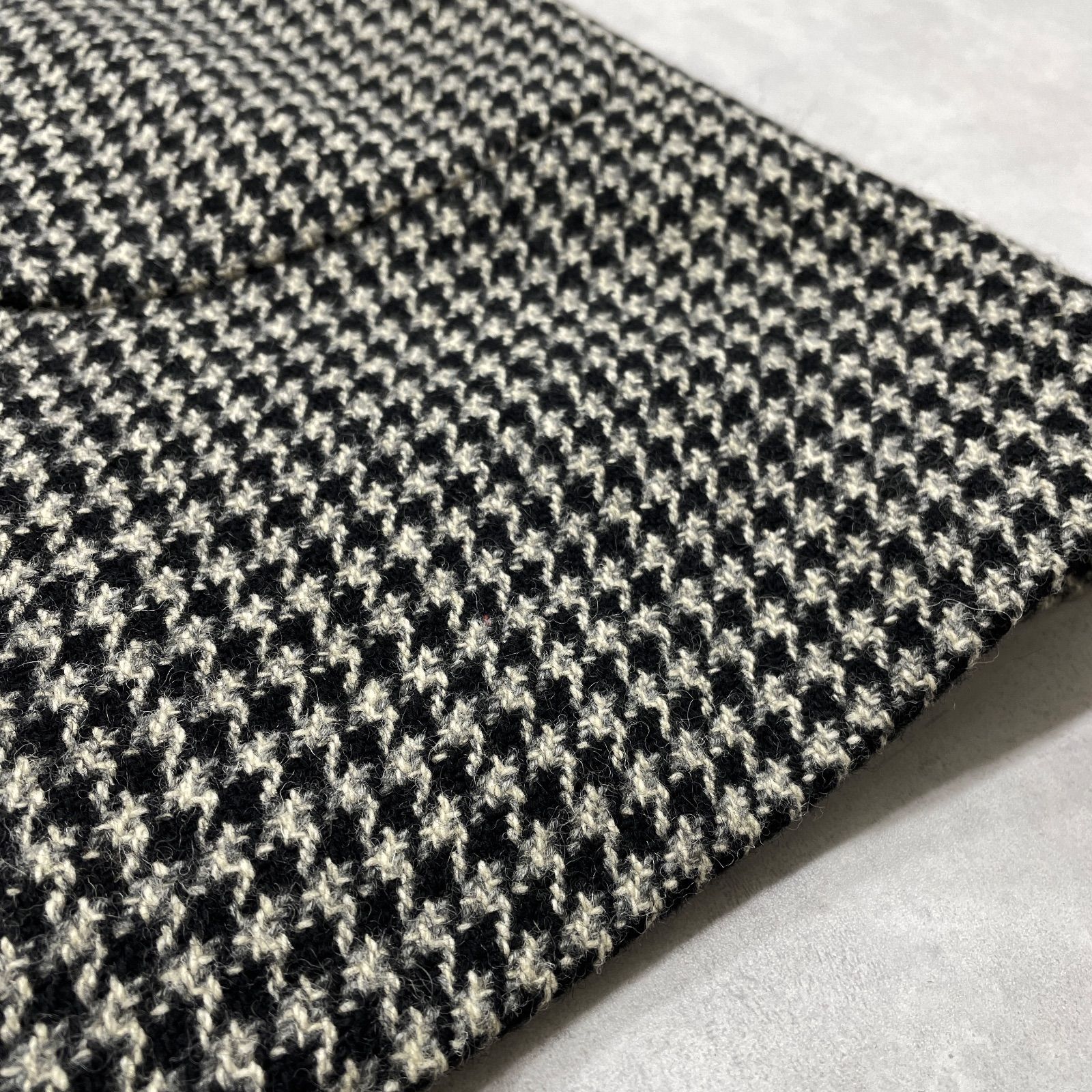 マーガレットハウエル　チェスターコート　ツイード　千鳥　白黒　ハウンドトゥース MARGARET HOWELL マーガレットハウエル チェスターコート ロング