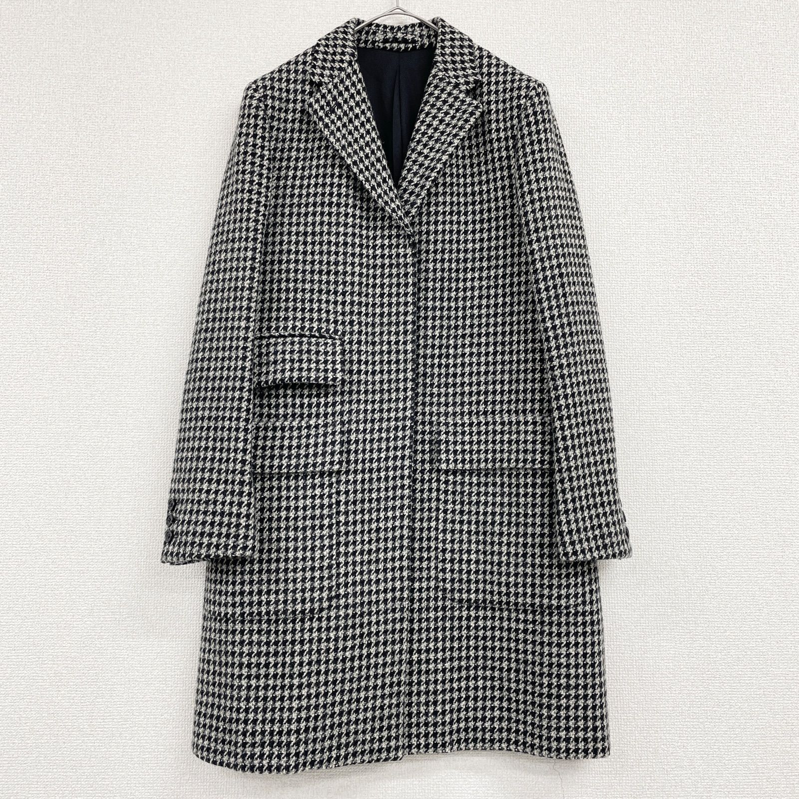 【美品】マーガレットハウエル ウール チェスターコート 千鳥柄 サイズ2 マーガレットハウエル ウール チェスターコート 千鳥柄 サイズ2
