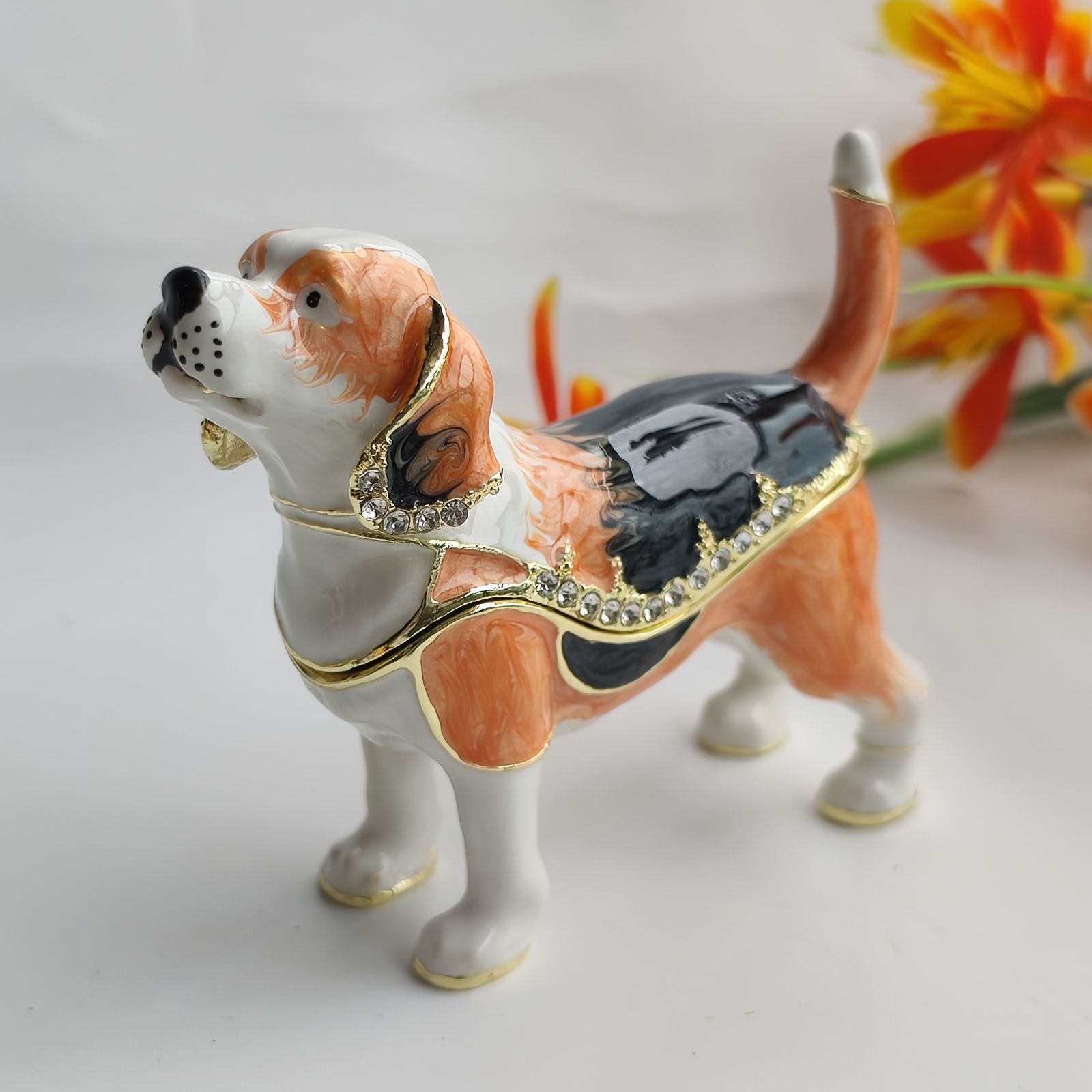 小物入れ 鍵置き 置物 インテリア オブジェ 犬 いぬ イヌ ケース ジュエリーボックス 玄関 指輪入れ 収納ボックス 雑貨 オシャレ 金属 寝室 リビング ダイニング ミニサイズ