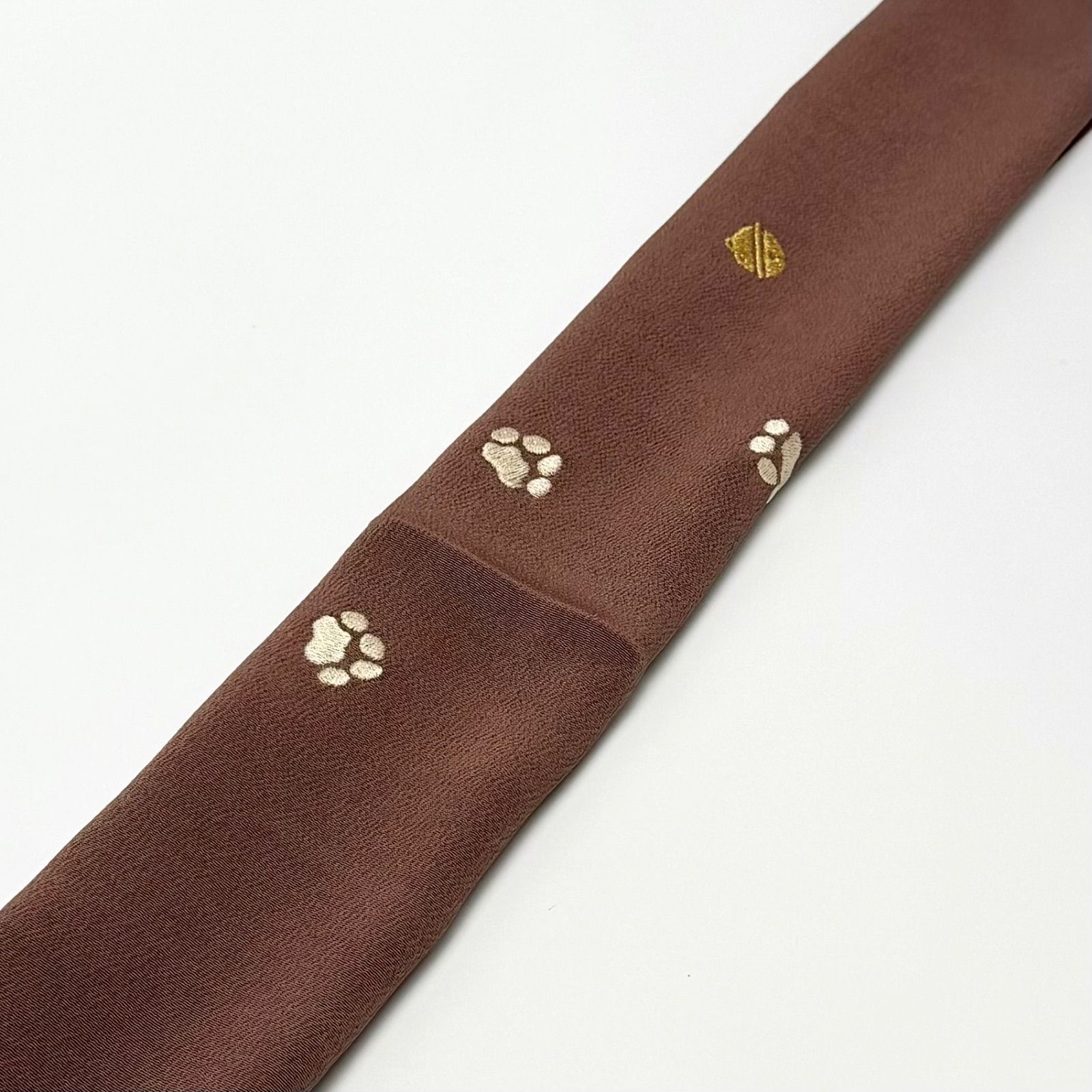  帯揚げ 渡敬 縮緬 猫 肉球に鈴 0268 帯揚げ 帯留め 帯飾り