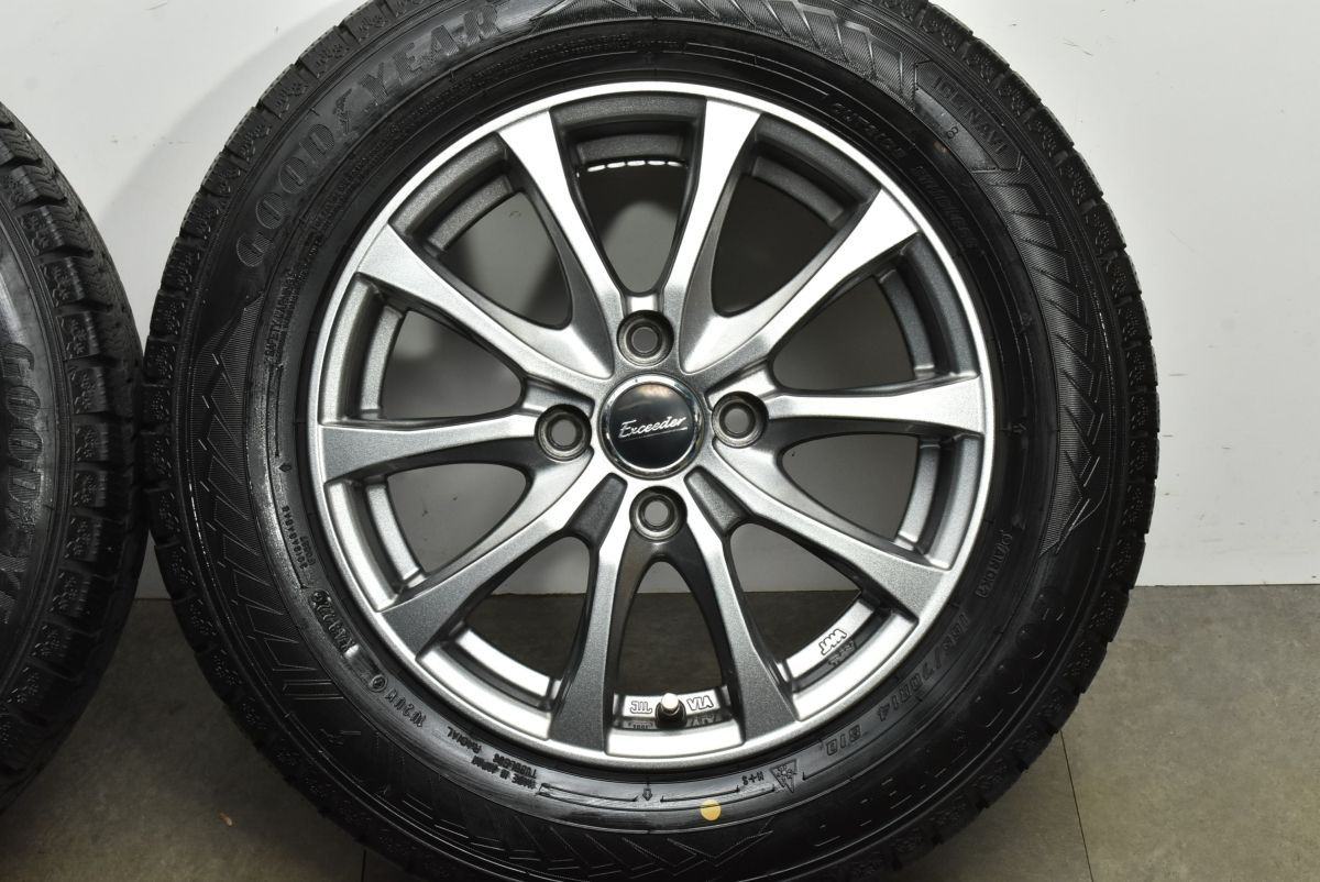  エクシーダー 14 in 5 J 38 PCD 100 アイスナビ8 165 70 R アクア ヴィッツ カローラフィールダー フィット スイフト マーチ 14インチ タイヤ ホイールセット