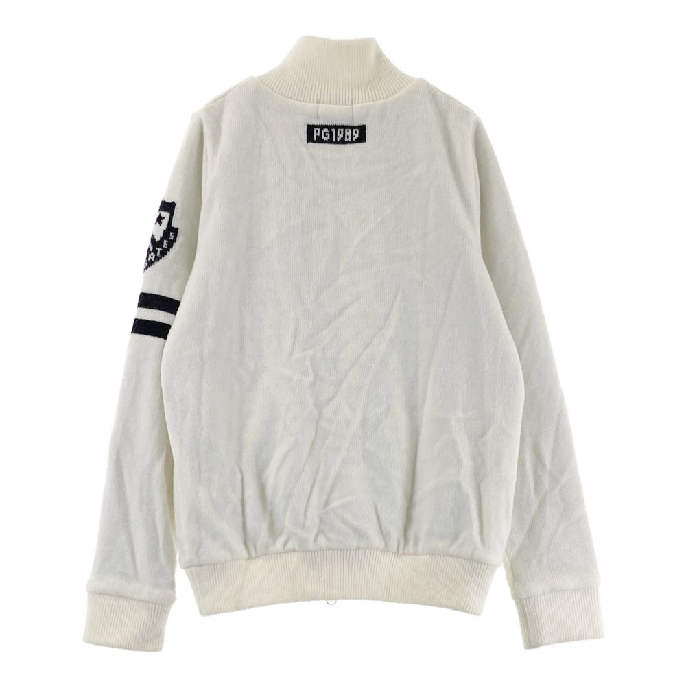 サイズ 1 PEARLY GATES パーリーゲイツ 裏地付き長袖ニットジャケット ホワイト系 ゴルフウェア レディース ストスト