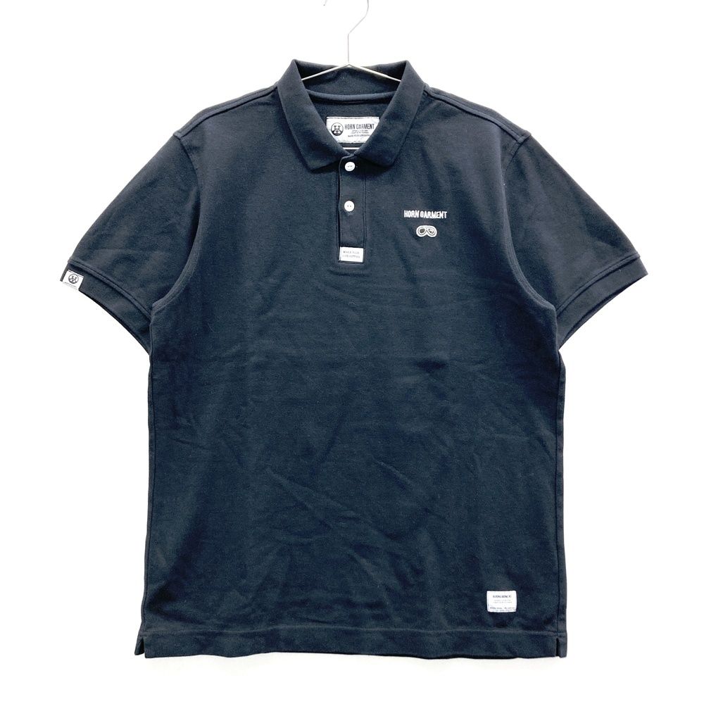 サイズ：48 HORN GMT ホーン ガーメント 半袖ポロシャツ ブラック系