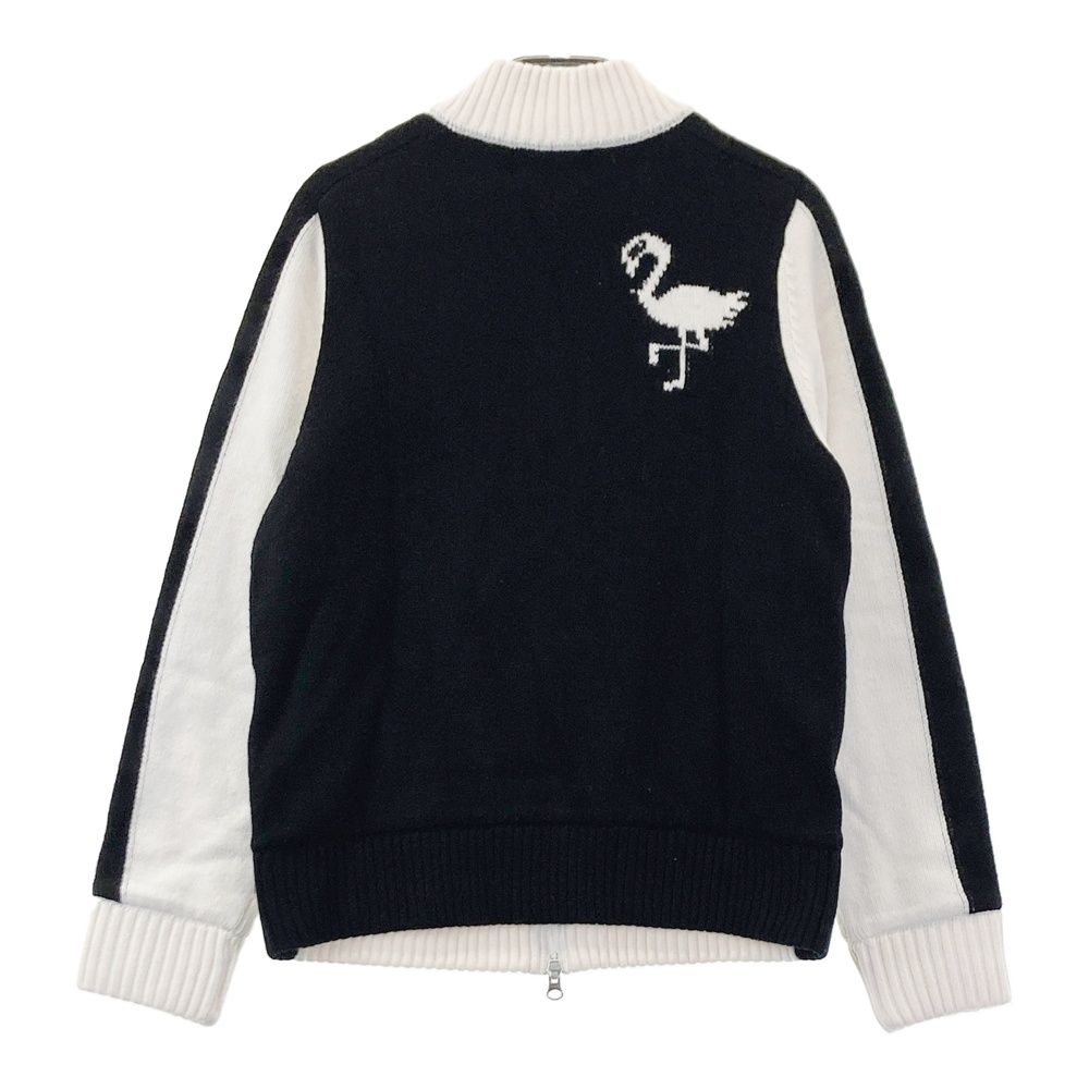 サイズ L JUN-ROPE ジュン アンド ロペ ウール混 蓄熱 ジップジャケット ホワイト系 ゴルフウェア レディース ストスト