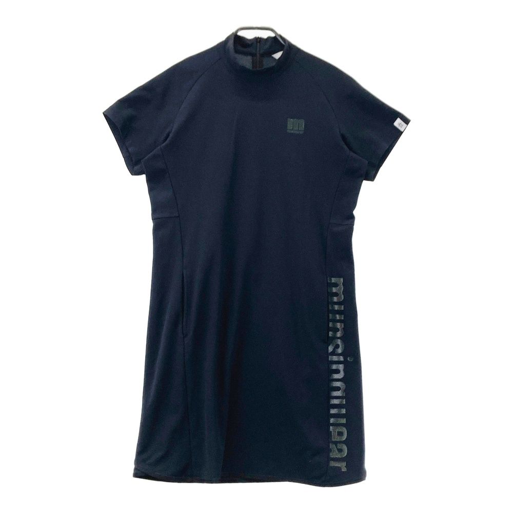 サイズ L MUNSING WEAR マンシングウェア 半袖ワンピース ブラック系 ゴルフウェア レディース ストスト