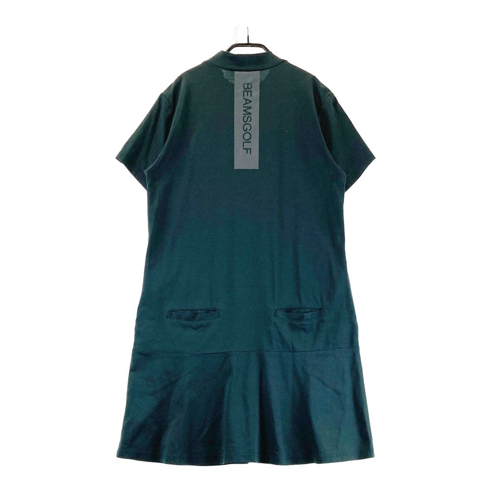 サイズ：L BEAMS GOLF ビームスゴルフ ハイネック 半袖ワンピース ロゴ