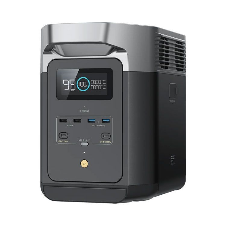 EcoFlow エコフロー DELTA 2 ポータブル電源 デルタ2 最大出力 1900 W バッテリー容量 1024 Wh リン酸鉄リチウムイオンバッテリー 長寿命 大容量 ポタ電 キャンプ アウトドア 防災 停電 災害 対策 車中泊