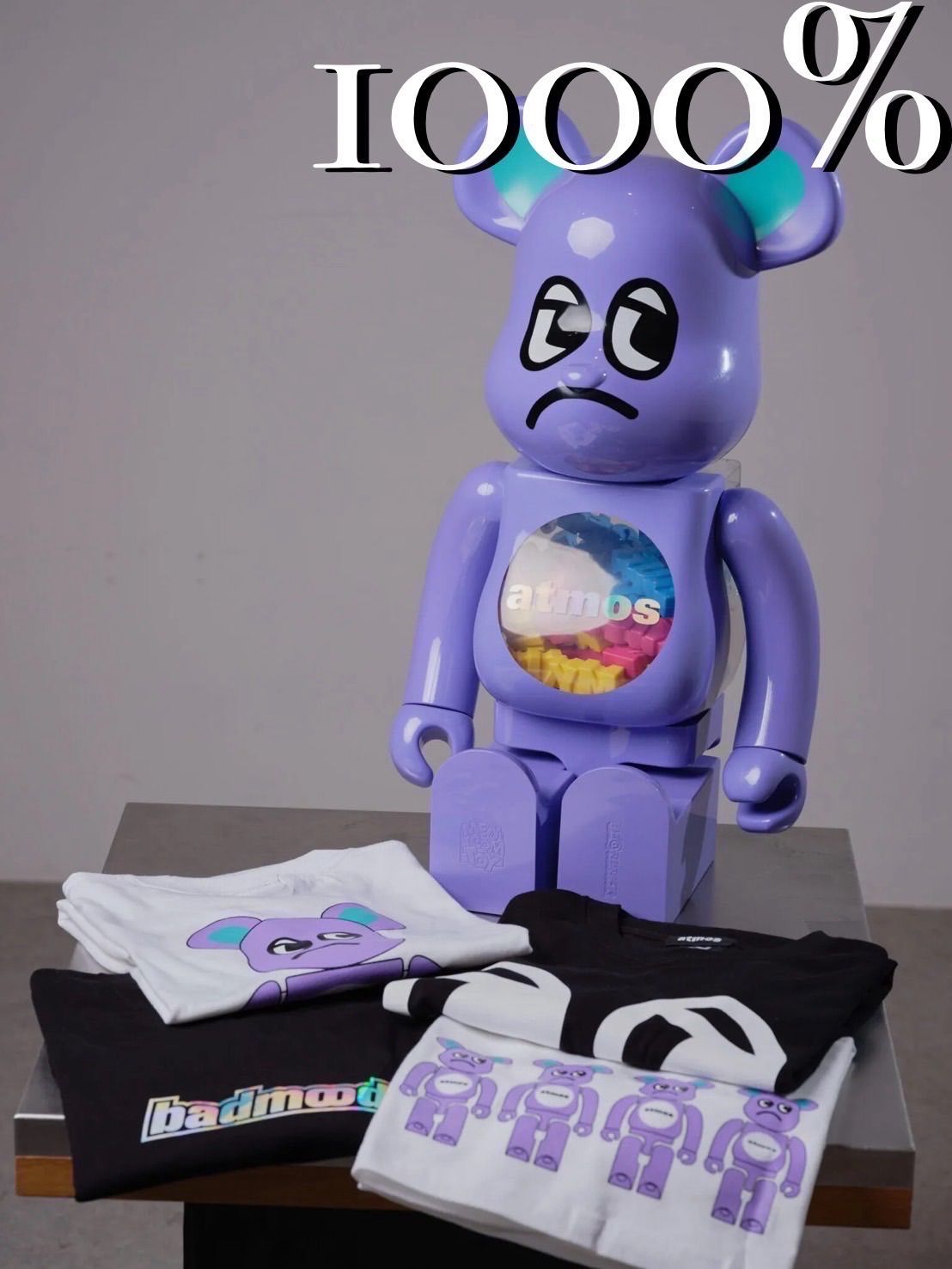 新品】メディコムトイ ベアブリック BE@RBRICK atmos×BADMOOD 1000