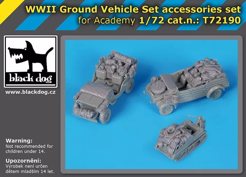 ブラックドッグ T72190 1/72 WWII 軍用車セット アクセサリーセット
