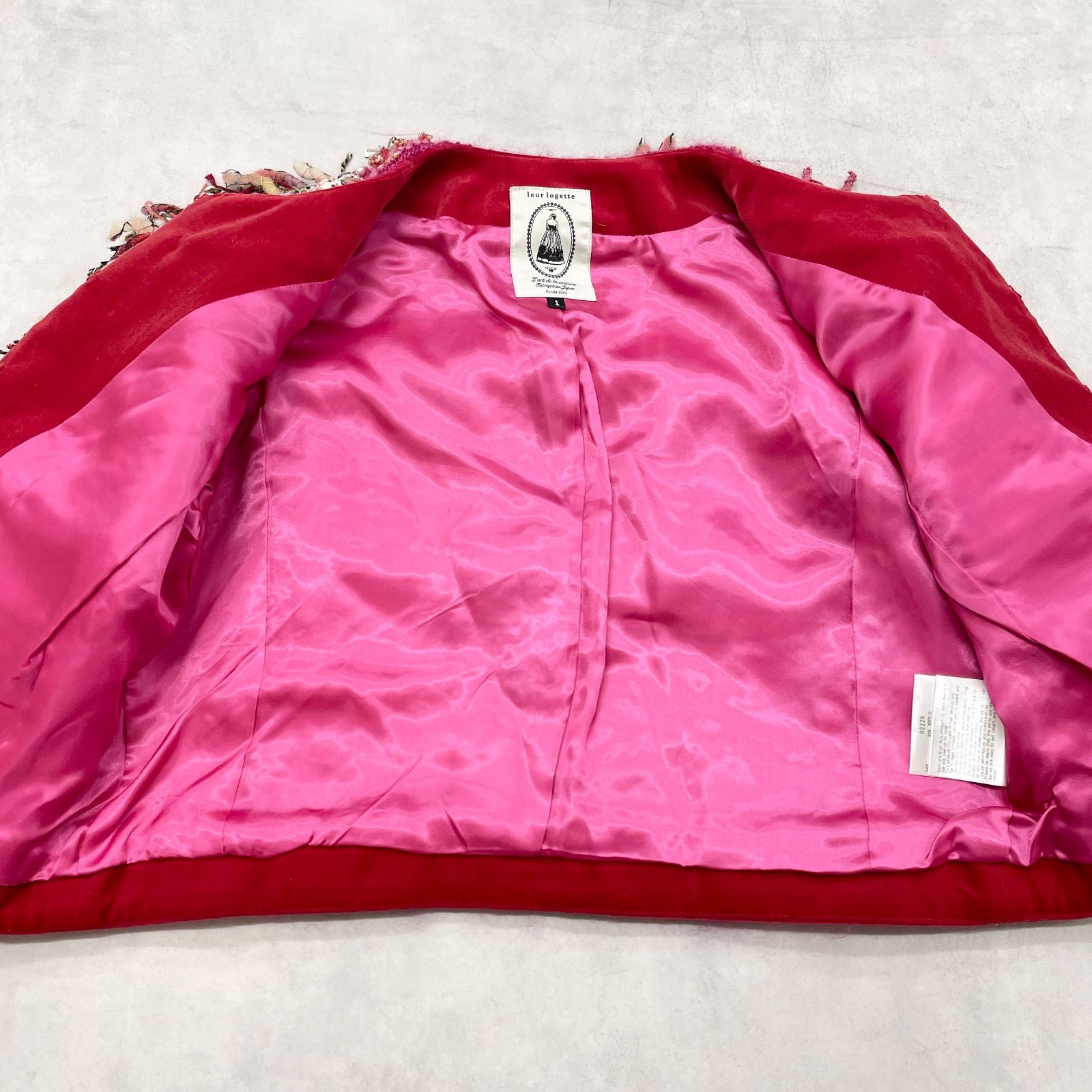 leur logette ルールロジェット ノーカラージャケット ファンシー