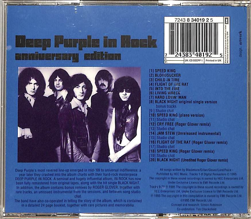 CD1枚 / ディープパープル / In Rock / D00177260 - メルカリ