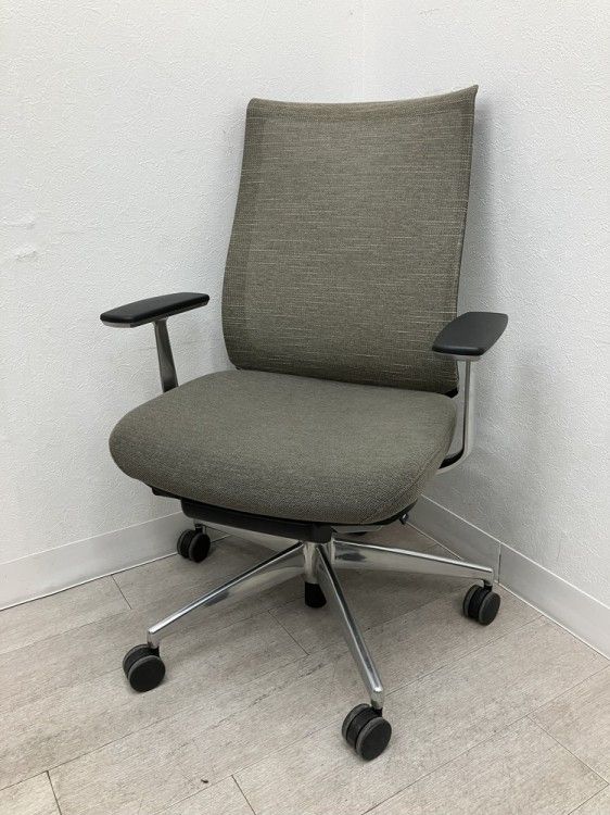 品 コクヨ 固定肘付ベゼルチェア CR A 2841 グレー