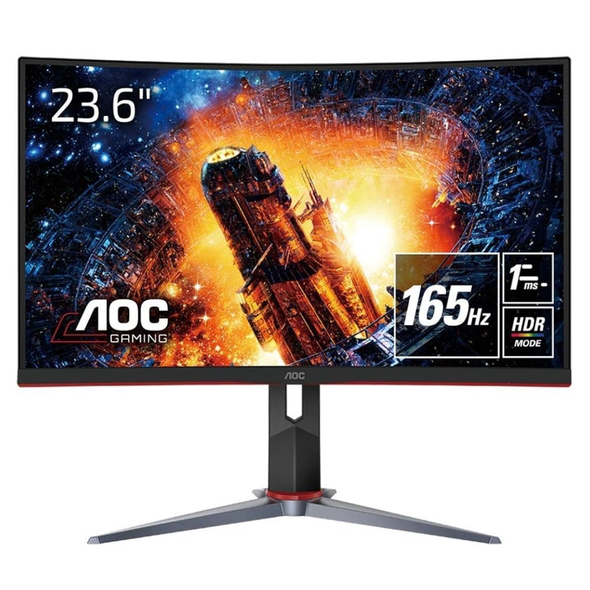 AOC ゲーミングモニター C 24 G 2 11 23 6インチ 曲面 VA フルHD 165 Hz 1 ms HDMI DP Adaptive Sync 外 き