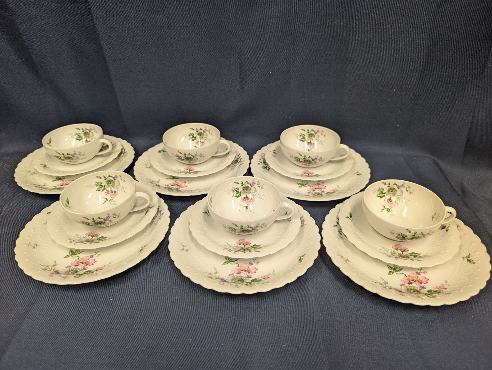 リモージュ ジョルジュボワイエ 花模様 カップ＆ソーサー＆デザート