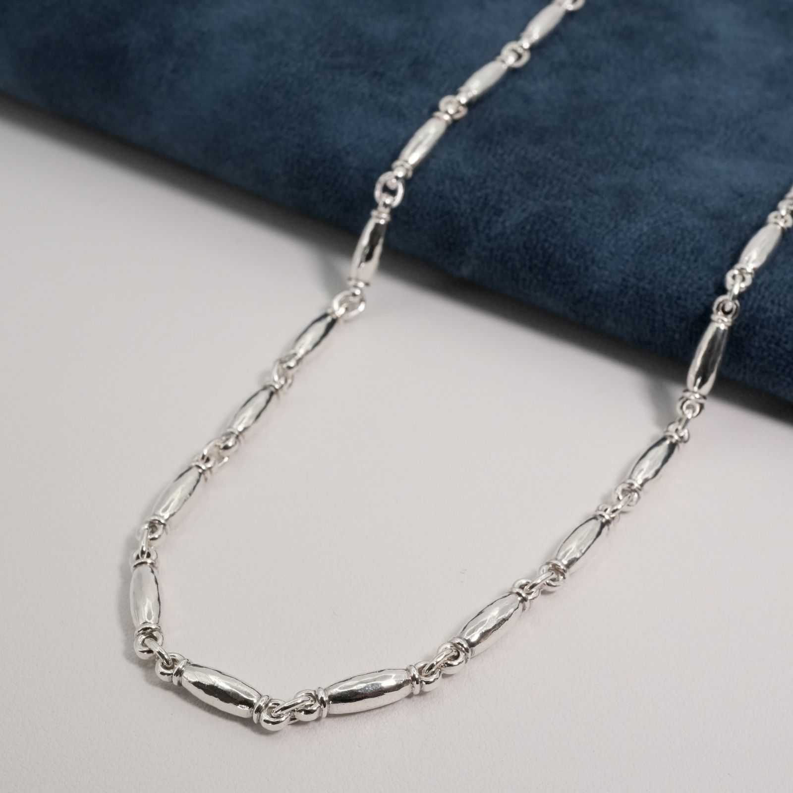 希少 ジョージジェンセン 43 シルバー ロング ネックレス/24-5142S