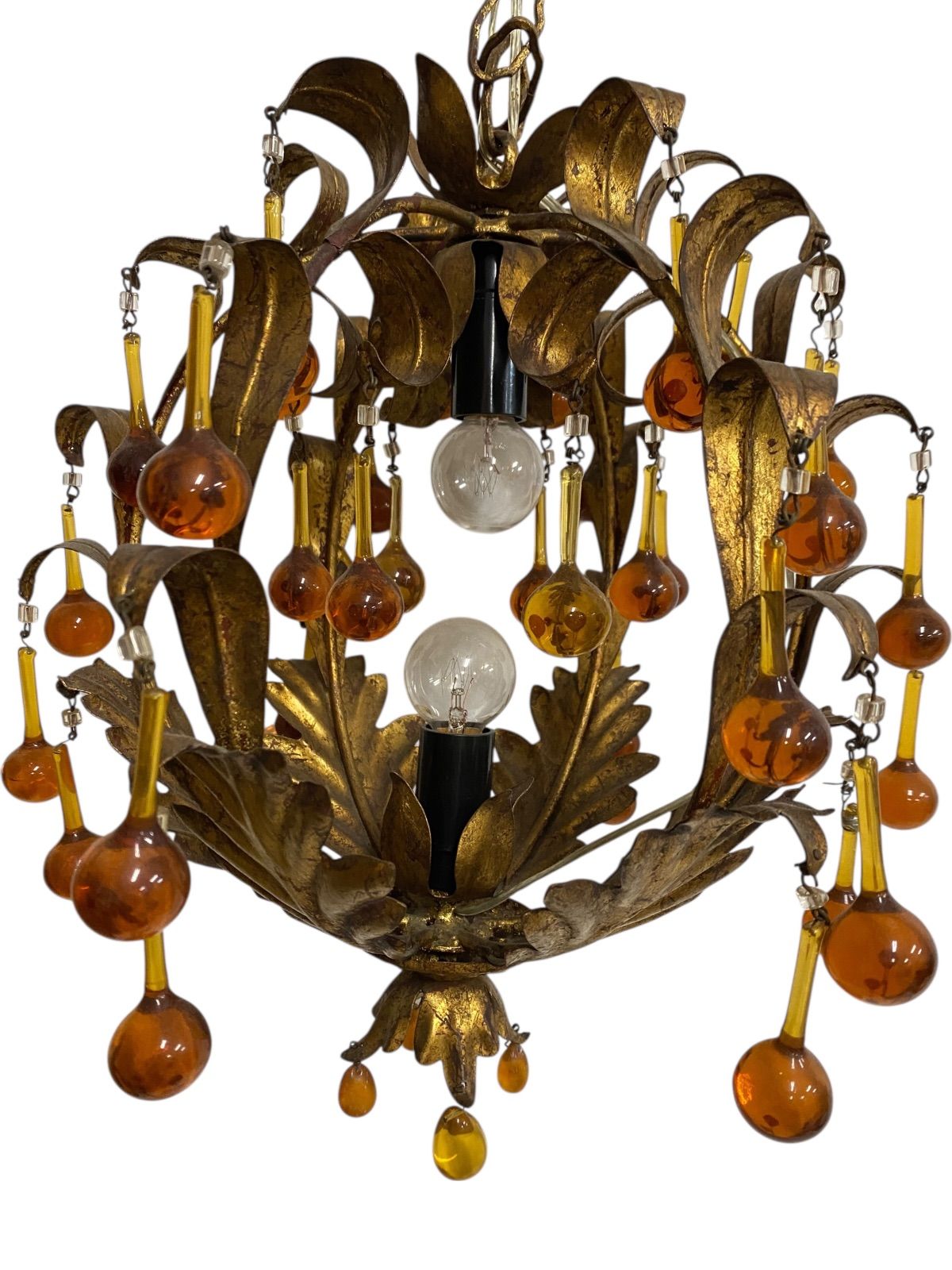 2灯 フランス アンティーク クリスタルシャンデリア シャンデリア