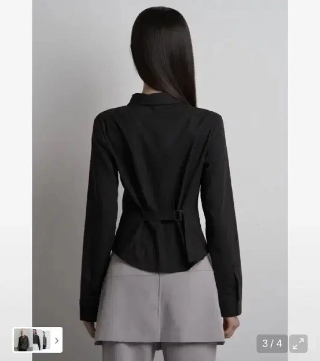 シナジン アシンメトリーRUNシャツ ブラック UNBALANCED SHIRT