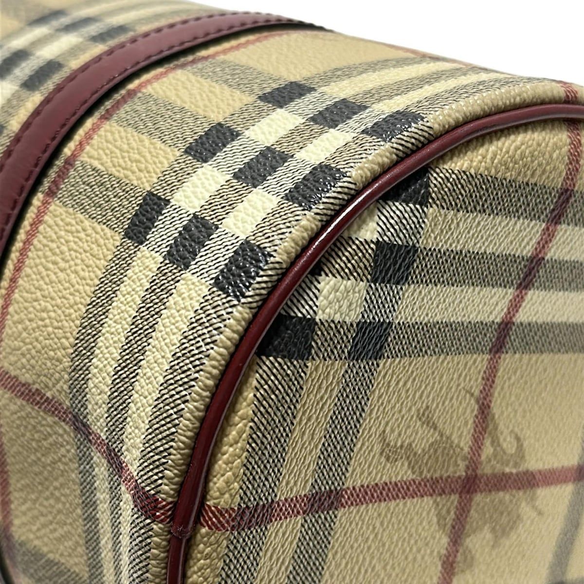 Burberry LONDON(バーバリーロンドン) ハンドバッグ - ベージュ×ダーク