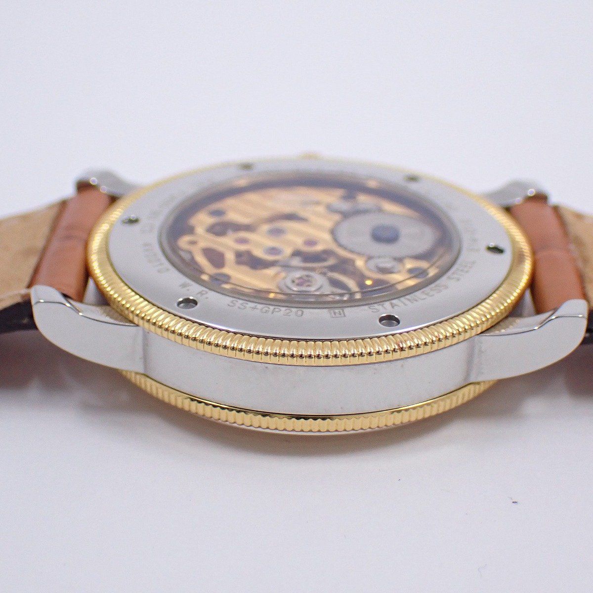  オリエントスター ロイヤル スケルトン 手巻き メンズ 腕時計 コンビ 革ベルト 手巻き時計 腕時計(アナログ)